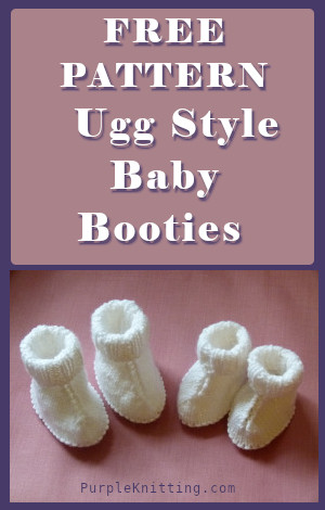 ugg style baby booties knitting pattern