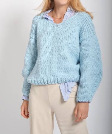 First Sweater Knitting Pattern for Beginners